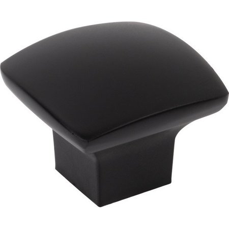 JEFFREY ALEXANDER 1-3/16" Overall Length Matte Black Square Sonoma Cabinet Knob 431MB